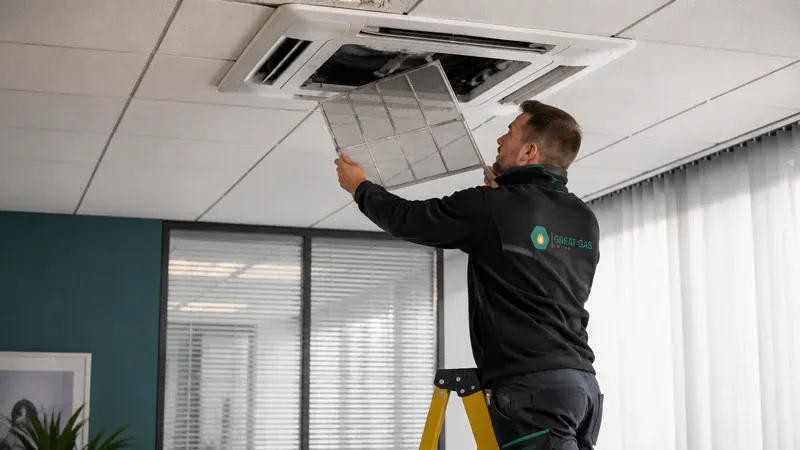 Air Conditioning Maintenance service detail by Great Gas Ltd in a West London property